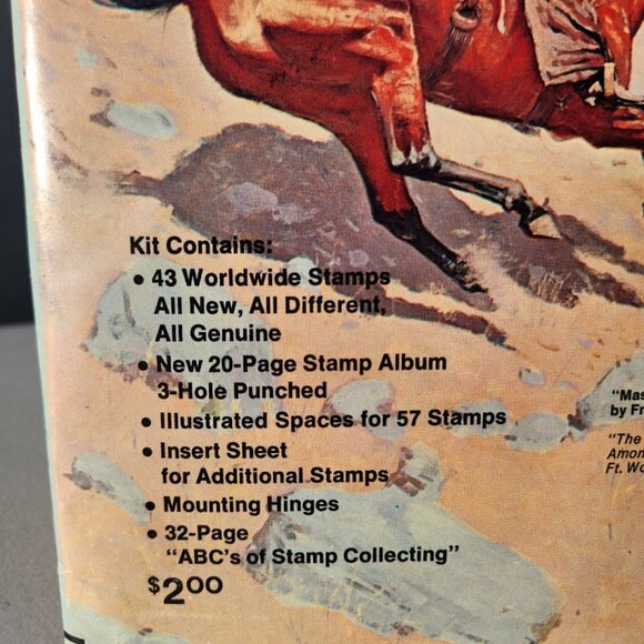 New Masterworks Stamp Collecting Kit 43 Stamps Album book VINTAGE from the USPS - Picture 2 of 8